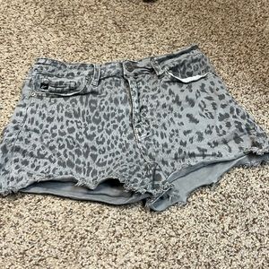 KanCan leopard print shorts.